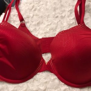 Victoria Secret Burgundy with GOLD dots